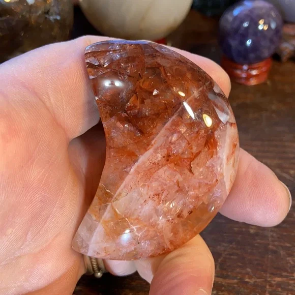 Fire Quartz Crystal Moon! - Picture 4 of 4